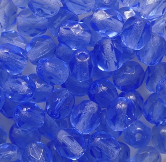 FP1-05-30040 Sapphire Czech Glass Facet Firepolish 5mm color 30040