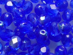 FP1-05-30050-28701 Sapphire AB Czech Glass Facet Firepolish 5mm 35 stuks