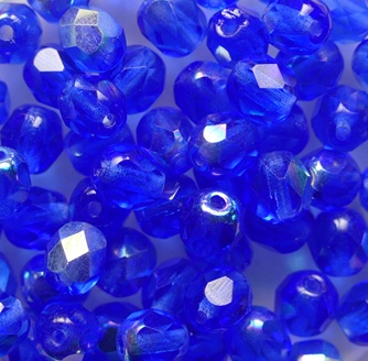FP1-05-30050-28701 Sapphire AB Czech Glass Facet Firepolish 5mm color 30050-28701