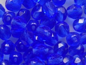 FP1-05-30060 Dark Sapphire Czech Glass Facet Firepolish 5mm 35 stuks - Afbeelding 1