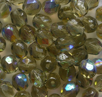 FP1-05-40010-28701 Black Diamond AB Czech Glass Facet Firepolish 5mm color 40010-28701