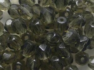 FP1-05-40030 Dark Black Diamond Czech Glass Facet Firepolish 5mm 35 stuks