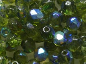 FP1-05-50240-28701 Olivine AB Czech Glass Facet Firepolish 5mm 35 stuks