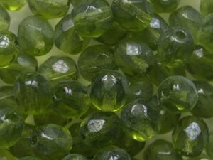 FP1-05-50240 Dark Olivine Czech Glass Facet Firepolish 5mm 35 stuks - Afbeelding 1