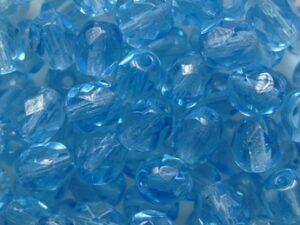FP1-05-60010 Aquamarine Czech Glass Facet Firepolish 5mm 35 stuks - Afbeelding 1