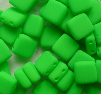 CMT-25124AL Neon Green Czech Mates Tiles 6 mm