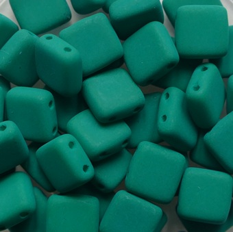 CMT-25128AL Neon Dark Emerald Czech Mates Tiles 6 mm