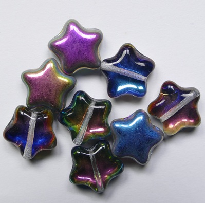 0090527 Crystal Full Vitrail Blue Star Bead 12 mm color 00030-28137