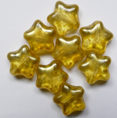 0130165 Gold Shine Crystal Star Bead 12 mm color 00030-86720