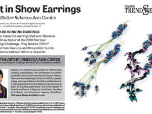 T Best in Show Earrings By Rebecca Ann Combs Free Pattern bij aankoop van Teacup beads