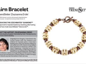 C Cairn Bracelet By Zsuzsanna Erdei Free Pattern bij aankoop van Czech Mates Diamonds