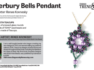 T Canterbury Bells Pendant By Renee Kovnesky Free Pattern bij aankoop van Teacup beads