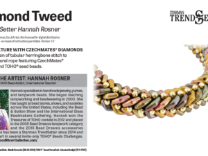 C Diamond Tweed By Hannah Rosner Free Pattern bij aankoop van Czech Mates Diamonds