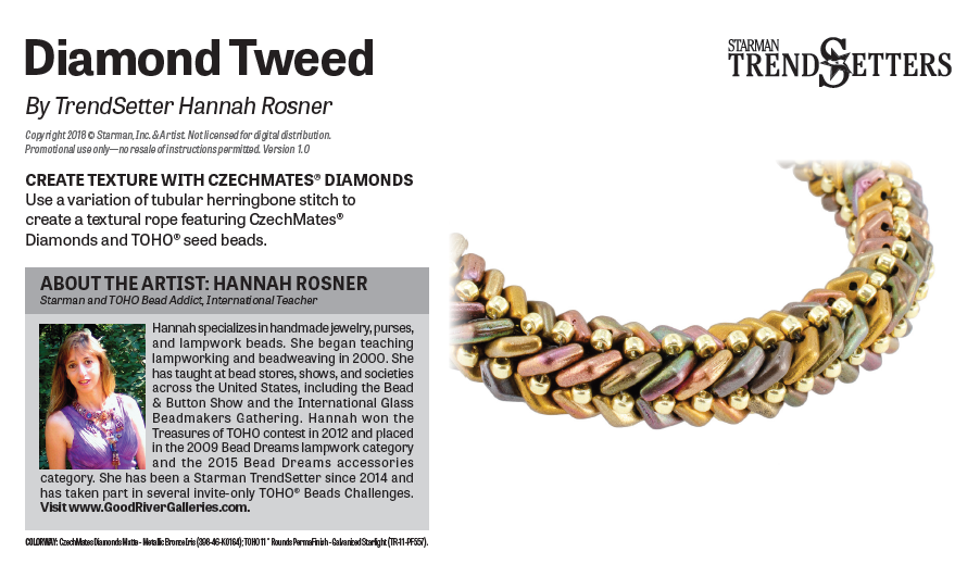 Diamond Tweed Bracelet