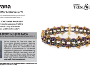 F Filigrana By Melinda Barta Free Pattern bij aankoop van Toho Demi Rounds of firepolished 3 mm