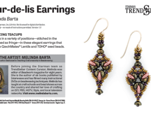 C Fleur-de-lis Earrings By Melinda Barta Free Pattern bij aankoop van Czech Mates Lentils of Teacup beads