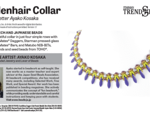 C Maidenhair Collar By Ayako Kosaka Free Pattern bij aankoop van Czech Mates Bar, Czech Mates (2-hole) Daggers of Matubo Nib-Bits
