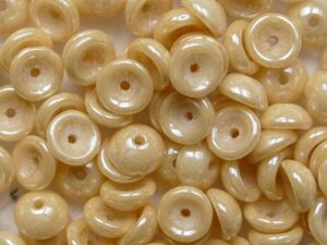 TEC-03000-14413 Chalk White Champagne Luster Teacup Beads 5 gram