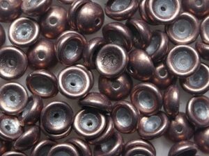TEC-08A01 Color Trends Sueded Gold Ash Rose Teacup Beads 5 gram