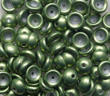TEC-08A06 Color Trends Sueded Gold Fern Teacup bead 4x2 mm color 08A06
