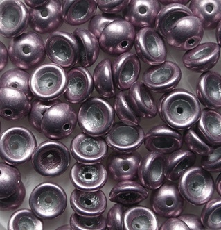 TEC-08A10 Color Trends Sueded Gold Blackened Pearl Teacup bead 4x2 mm color 08A10