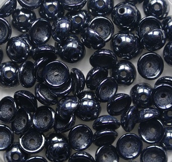 TEC-23980-14400 Jet Hematite Teacup bead 4x2 mm color 23980L