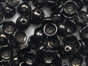 TEC-23980-14415 Jet Dark Bronze Teacup Beads 5 gram