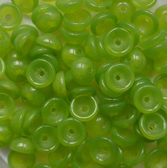 TEC-51010 Green Opal Teacup bead 4x2 mm color 51010