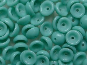 TEC-63130 Opaque Green Turquoise Teacup Beads 5 gram