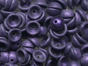TEC-79021MJT Metallic Suede Purple Teacup Beads 5 gram