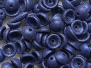 TEC-79031MJT Metallic Suede Blue Teacup Beads 5 gram