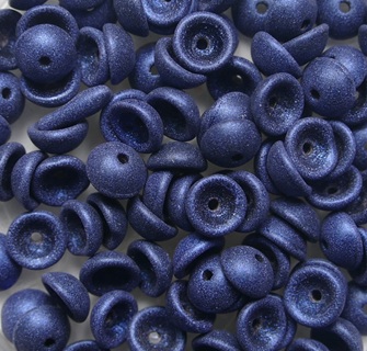 TEC-79031MJT Metallic Suede Blue Teacup bead 4x2 mm color 23980-79031