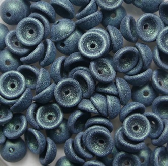 TEC-79051MJT Metallic Suede Light Green Teacup bead 4x2 mm color 23980-79051