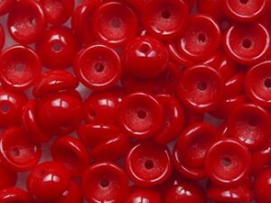 TEC-93200 Opaque Red Teacup Beads 5 gram - Afbeelding 1