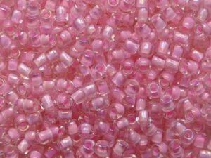 TR-11-0191B Inside Color Transparent Rainbow Crystal Hot Pink Lined