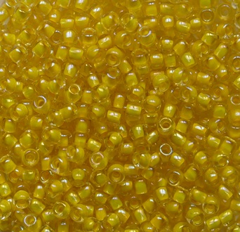 TR-11-0192 Inside Color Crystal Yellow Lined Toho rocailles 11-0 color 192