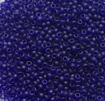 TR-15-0008DF Transparent Frosted Cobalt Toho rocailles 15-0 color 8df