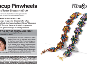 C Teacup Pinwheels By Zsuzsanna Erdei Free Pattern bij aankoop van Czech Mates Diamonds of Teacup Beads