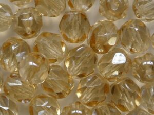 FP1-06-00030-14413 Crystal Champagne Czech Glass Facet Firepolish 6 mm 25 stuks