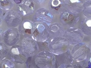 FP1-06-20210X Alexandrite AB Czech Glass Facet Firepolish 6 mm 25 stuks