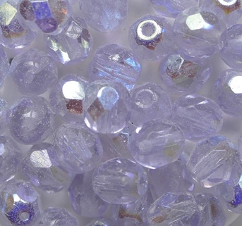 fp1-06-20210X Alexandrite AB Czech Glass Facet Firepolish 6 mm color 20210-28701
