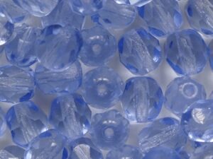 FP1-06-30020 Light Sapphire Czech Glass Facet Firepolish 6 mm 25 stuks
