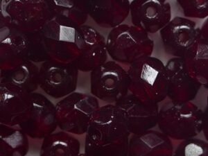 FP1-06-90100 Garnet Czech Glass Facet Firepolish 6 mm 25 stuks - Afbeelding 1