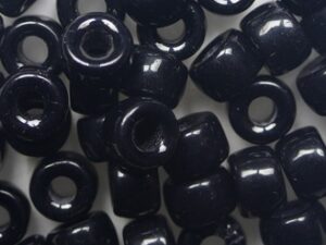 0010561 Opaque Jet Roller Bead 6 mm. 50 Pc.