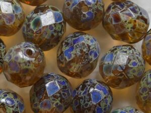 FP1-08-20030-86800 Light Amethyst Travertin Czech Glass Facet Firepolish 8 mm 15 stuks