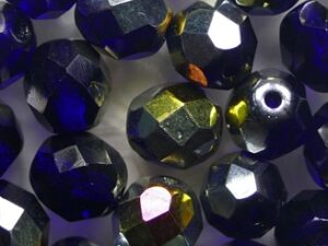 FP1-08-30090-28001 Cobalt Marea Czech Glass Facet Firepolish 8 mm 15 stuks