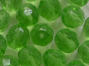 FP1-08-50510 Peridot Czech Glass Facet Firepolish 8 mm 15 stuks