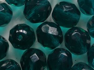 FP1-08-60230 Blue Zircon Czech Glass Facet Firepolish 8 mm 15 stuks