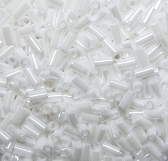 TB-01-0121 Opaque Lustered White Toho Bugles 3 mm