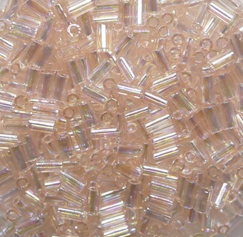 TB-01-0169 Transparent Rainbow Rosaline Toho Bugles 3 mm